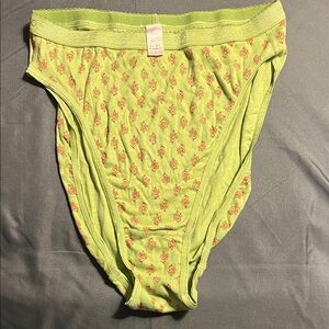 Victoria's Secret Green and Red Hi-Leg Briefs